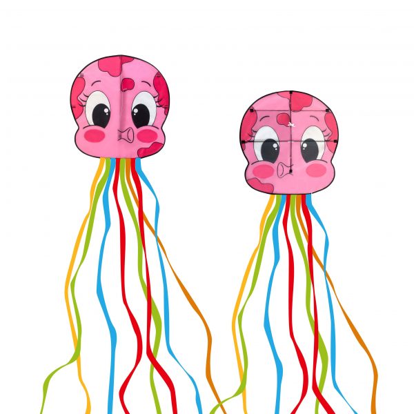Bdt Drachen, Einleiner, Kite für Kind und Erwachsene *Little Jellyfish* inkl. 30m Leine, 78x80cm mit 3,2