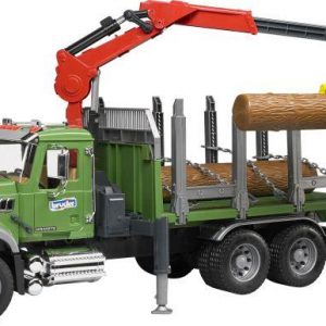 MACK Granite Holztransport LKW+Ladekran