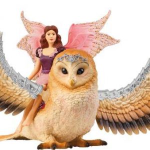 Elfe auf Glitzer-Eule