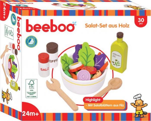 BEK Salat-Set aus Holz, 30 Teile