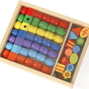 Große Holzfädelperlen