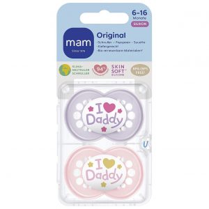 MAM Schnuller Original Silikon 'I love Daddy' 2er Set 2er Set