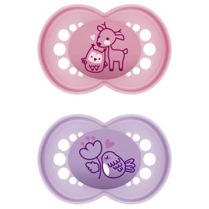 MAM Schnuller Original Pure Silikon girl 'Reh / Vogel' 2er Set 2er Set