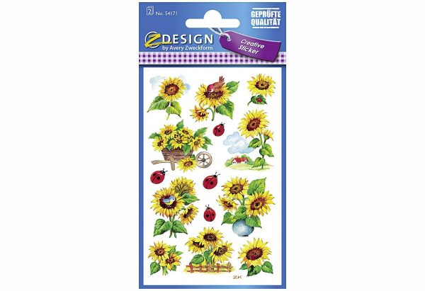 AVERY ZWECKFORM Flower Sticker Sonnenbl. 54171