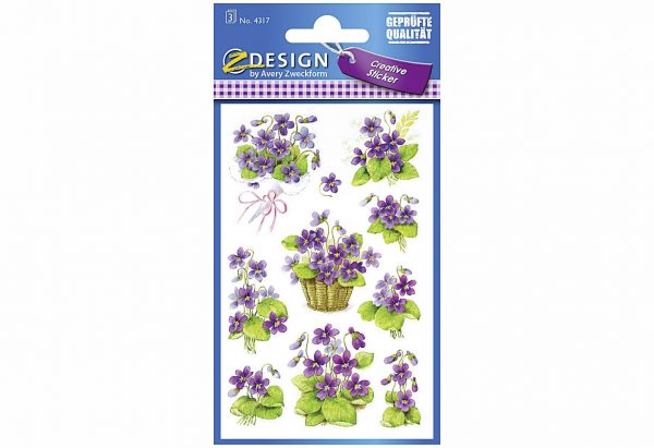 AVERY ZWECKFORM Flower Sticker Veilchen 4317