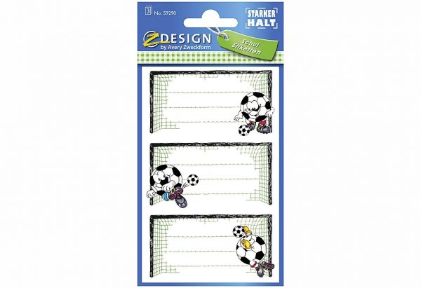 AVERY ZWECKFORM Buchetiketten Fußballtor 59290