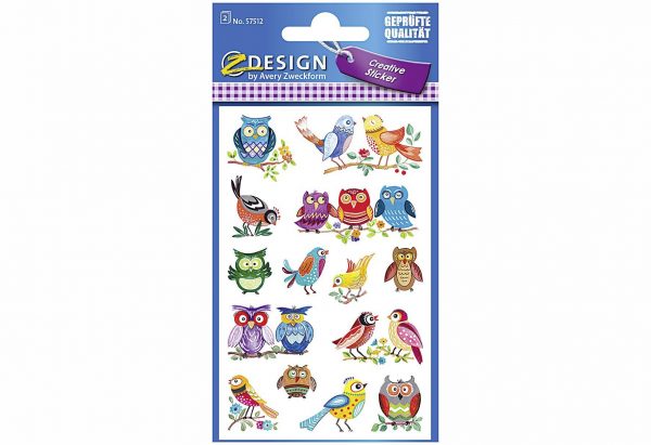 AVERY ZWECKFORM Papiersticker Vögel/Eule 57512