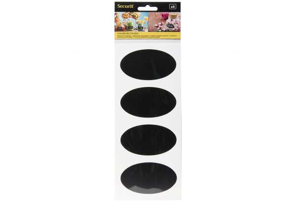 SECURIT Kreidetafel Sticker Set oval 8er Set