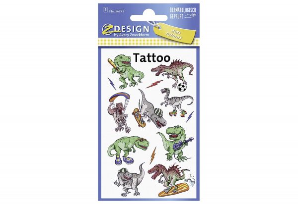 AVERY ZWECKFORM KID Tattoos 56772 Dinos 1Bogen 1 Bogen