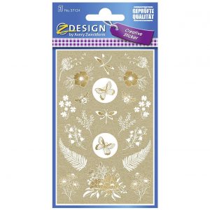 AVERY ZWECKFORM Deko Sticker 'Blumen & Insekten' 57124 42 Papieraufkleber, 2 Bögen