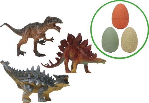 Dinosaurier Eier #10cm, 3-f.s.im Displ.